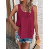 imageATHMILE Womens Tank Tops Sleeveless Eyelet Embroidery Scoop Neck Loose Fit Casual Summer Flowy BeachWinered