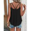 imageATHMILE Womens Tank Tops Sleeveless Summer Top Spaghetti Strap Spring Shirt Loose Fit Beach Vacation 2025 CasualBlack