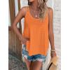 imageATHMILE Womens Tank Tops Sleeveless Summer Top Spaghetti Strap Spring Shirt Loose Fit Beach Vacation 2025 CasualOrange