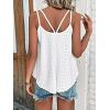 imageATHMILE Womens Tank Tops Sleeveless Summer Top Spaghetti Strap Spring Shirt Loose Fit Beach Vacation 2025 CasualWhite