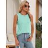 imageATHMILE Womens Tank Tops Summer Spring Sleeveless Casual Cute Basic Trendy Loose Flowy Beach Shirt Vacation Outfits 2025Mint Green