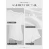 imageATHMILE Womens V Neck Short Sleeve Summer T Shirts Curved Hem Plain Top BeachWhite
