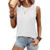 imageATHMILE Womens Tank Tops Summer Spring Sleeveless Casual Cute Basic Trendy Loose Flowy Beach Shirt Vacation Outfits 2025White