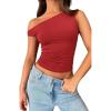 imageWomens Off The Shoulder Tops Summer Shirts Going Out Crop Tank Top Y2K T Corset Tube Cute FashionRed