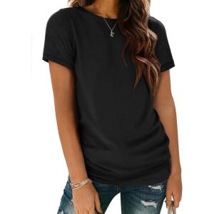 imageATHMILE Womens T Shirt Summer Tops Short Sleeve Fashion School Teachers Clothes 2025 Spring Beach Vacation TrendyBlack