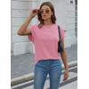 imageATHMILE Oversized Tshirts for Women Business Casual Shirts Loose Fit Short Sleeve Tops Summer Clothes Fashion Outfit 2025Pink