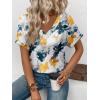 imageATHMILE V Neck T Shirts for Women Summer Tops Soft Casual Short Sleeve Cute Basic Trendy Outfits 2025Multiteal