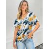 imageATHMILE V Neck T Shirts for Women Summer Tops Soft Casual Short Sleeve Cute Basic Trendy Outfits 2025Multiteal