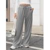 imageATHMILE Women Sweatpants Soft Jogging Straight Pajama Sweats Wide Leg Sweatpants Women Lounge Pants Joggers 2025Grey