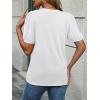 imageATHMILE Womens Cute Summer Tops Puff Short Sleeve Shirts Dressy Blouses Trendy Business Casual OutfitsWhite