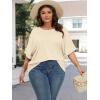 imageATHMILE Womens Oversized T Shirts Summer Tops Spring Casual Loose Fit Workout Short Sleeve 2025 Beach VacationCream