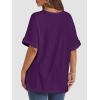 imageATHMILE Womens Oversized T Shirts Summer Tops Spring Casual Loose Fit Workout Short Sleeve 2025 Beach VacationDark Purple