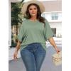 imageATHMILE Womens Oversized T Shirts Summer Tops Spring Casual Loose Fit Workout Short Sleeve 2025 Beach VacationGray Green