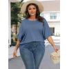 imageATHMILE Womens Oversized T Shirts Summer Tops Spring Casual Loose Fit Workout Short Sleeve 2025 Beach VacationGrey Blue
