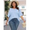 imageATHMILE Womens Oversized T Shirts Summer Tops Spring Casual Loose Fit Workout Short Sleeve 2025 Beach VacationIce Blue
