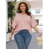 imageATHMILE Womens Oversized T Shirts Summer Tops Spring Casual Loose Fit Workout Short Sleeve 2025 Beach VacationLight Pink