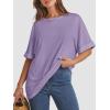 imageATHMILE Womens Oversized T Shirts Summer Tops Spring Casual Loose Fit Workout Short Sleeve 2025 Beach VacationPurple