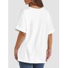 imageATHMILE Womens Oversized T Shirts Summer Tops Spring Casual Loose Fit Workout Short Sleeve 2025 Beach VacationWhite