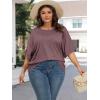 imageATHMILE Womens Oversized T Shirts Summer Tops Spring Casual Loose Fit Workout Short Sleeve 2025 Beach VacationWine Red