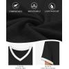 imageATHMILE Womens Short Sleeve TShirts Summer Tops Casual Soft Tunic V Neck Basic Workout Clothes Spring Fashion Outfits 2025Black