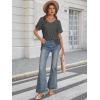 imageATHMILE Womens Summer 2025 V Neck Casual Tunic Tops Spring Fashion Basic Trendy OutfitsDarkgrey