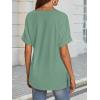 imageATHMILE Womens Summer 2025 V Neck Casual Tunic Tops Spring Fashion Basic Trendy OutfitsGreygreen