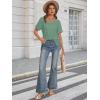 imageATHMILE Womens Summer 2025 V Neck Casual Tunic Tops Spring Fashion Basic Trendy OutfitsGreygreen