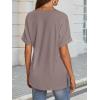 imageATHMILE Womens Summer 2025 V Neck Casual Tunic Tops Spring Fashion Basic Trendy OutfitsGreypurple