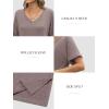imageATHMILE Womens Summer 2025 V Neck Casual Tunic Tops Spring Fashion Basic Trendy OutfitsGreypurple
