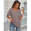 imageATHMILE Womens Summer 2025 V Neck Casual Tunic Tops Spring Fashion Basic Trendy OutfitsGreypurple