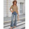 imageATHMILE Womens Summer 2025 V Neck Casual Tunic Tops Spring Fashion Basic Trendy OutfitsKhaki