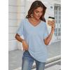 imageATHMILE Womens Summer 2025 V Neck Casual Tunic Tops Spring Fashion Basic Trendy OutfitsLightblue