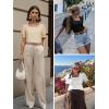 imageATHMILE Womens Summer Tops Square Neck Dressy Casual Ruffle Trim Sleeve Cute T Shirts Trendy ClothesPink Dot