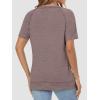 imageATHMILE Womens T Shirts Short Sleeve Crewneck Tees Trendy Lightweight Soft Casual Summer Tops 2025Grey Purple