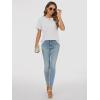 imageATHMILE Womens T Shirts Short Sleeve Crewneck Tees Trendy Lightweight Soft Casual Summer Tops 2025White