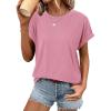 imageATHMILE Oversized Tshirts for Women Business Casual Shirts Loose Fit Short Sleeve Tops Summer Clothes Fashion Outfit 2025Pink