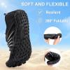 imageATHMILE Water Shoes for Women Men Quick Dry Beach Barefoot Aqua Swim Shoes NonSlip for Wading Rafting Hiking KayakingA Black