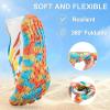 imageATHMILE Water Shoes for Women Men Quick Dry Beach Barefoot Aqua Swim Shoes NonSlip for Wading Rafting Hiking KayakingA White Colorful