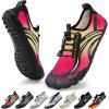 imageATHMILE Water Shoes for Women Men Quick Dry Beach Barefoot Aqua Swim Shoes NonSlip for Wading Rafting Hiking KayakingB Pink Yellow