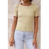 imageATHMILE Womens Ribbed Knit T Shirt Casual Crewneck Tops Short SleeveLong Sleeve Sweaters Slim Fit Basic TeesAlmondredshort Sleeve