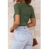 imageATHMILE Womens Ribbed Knit T Shirt Casual Crewneck Tops Short SleeveLong Sleeve Sweaters Slim Fit Basic TeesAmygreenshort Sleeve
