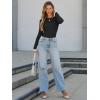 imageATHMILE Womens Ribbed Knit T Shirt Casual Crewneck Tops Short SleeveLong Sleeve Sweaters Slim Fit Basic TeesDim
