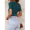 imageATHMILE Womens Ribbed Knit T Shirt Casual Crewneck Tops Short SleeveLong Sleeve Sweaters Slim Fit Basic TeesGreenshort Sleeve