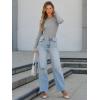imageATHMILE Womens Ribbed Knit T Shirt Casual Crewneck Tops Short SleeveLong Sleeve Sweaters Slim Fit Basic TeesGrey