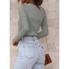 imageATHMILE Womens Ribbed Knit T Shirt Casual Crewneck Tops Short SleeveLong Sleeve Sweaters Slim Fit Basic TeesGrey