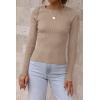 imageATHMILE Womens Ribbed Knit T Shirt Casual Crewneck Tops Short SleeveLong Sleeve Sweaters Slim Fit Basic TeesLight Coffee