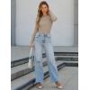 imageATHMILE Womens Ribbed Knit T Shirt Casual Crewneck Tops Short SleeveLong Sleeve Sweaters Slim Fit Basic TeesLight Coffee