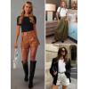 imageATHMILE Womens Ribbed Knit T Shirt Casual Crewneck Tops Short SleeveLong Sleeve Sweaters Slim Fit Basic TeesLucky Greenshort Sleeve