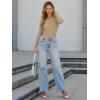 imageATHMILE Womens Ribbed Knit T Shirt Casual Crewneck Tops Short SleeveLong Sleeve Sweaters Slim Fit Basic TeesToffee