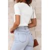 imageATHMILE Womens Ribbed Knit T Shirt Casual Crewneck Tops Short SleeveLong Sleeve Sweaters Slim Fit Basic TeesWhiteshort Sleeve